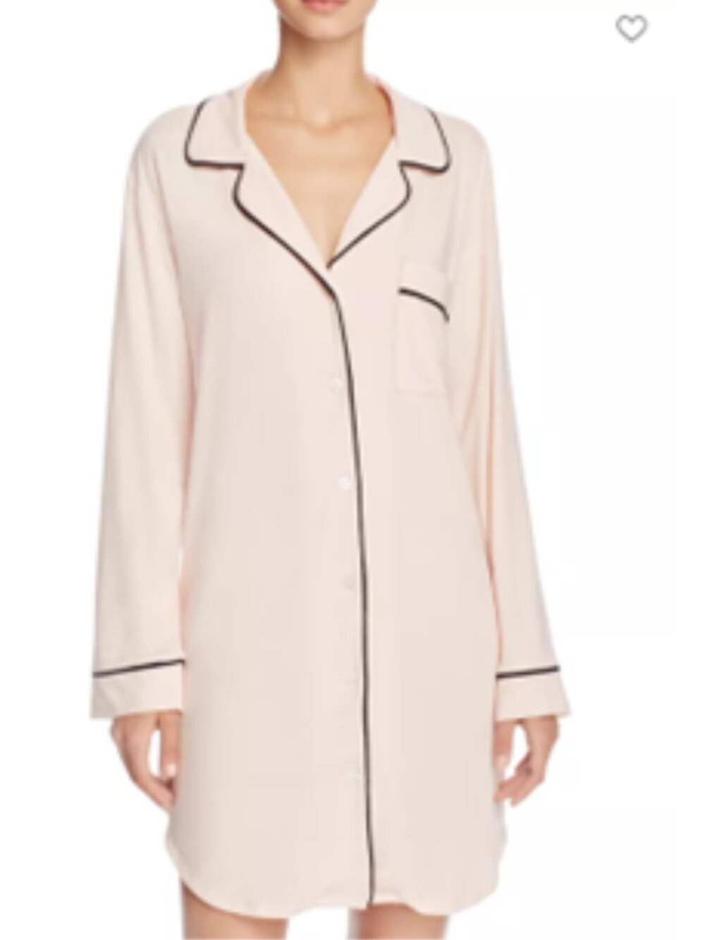 Eberjey Gisele Long-Sleeve Button-Up Sleepshirt